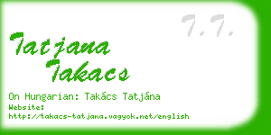 tatjana takacs business card
